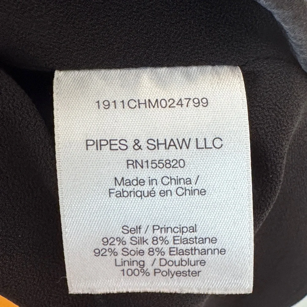 Veronica Beard Polly Floral Print Top 2 Silk Flutter Sleeve Button Vneck Black - Picture 6 of 6